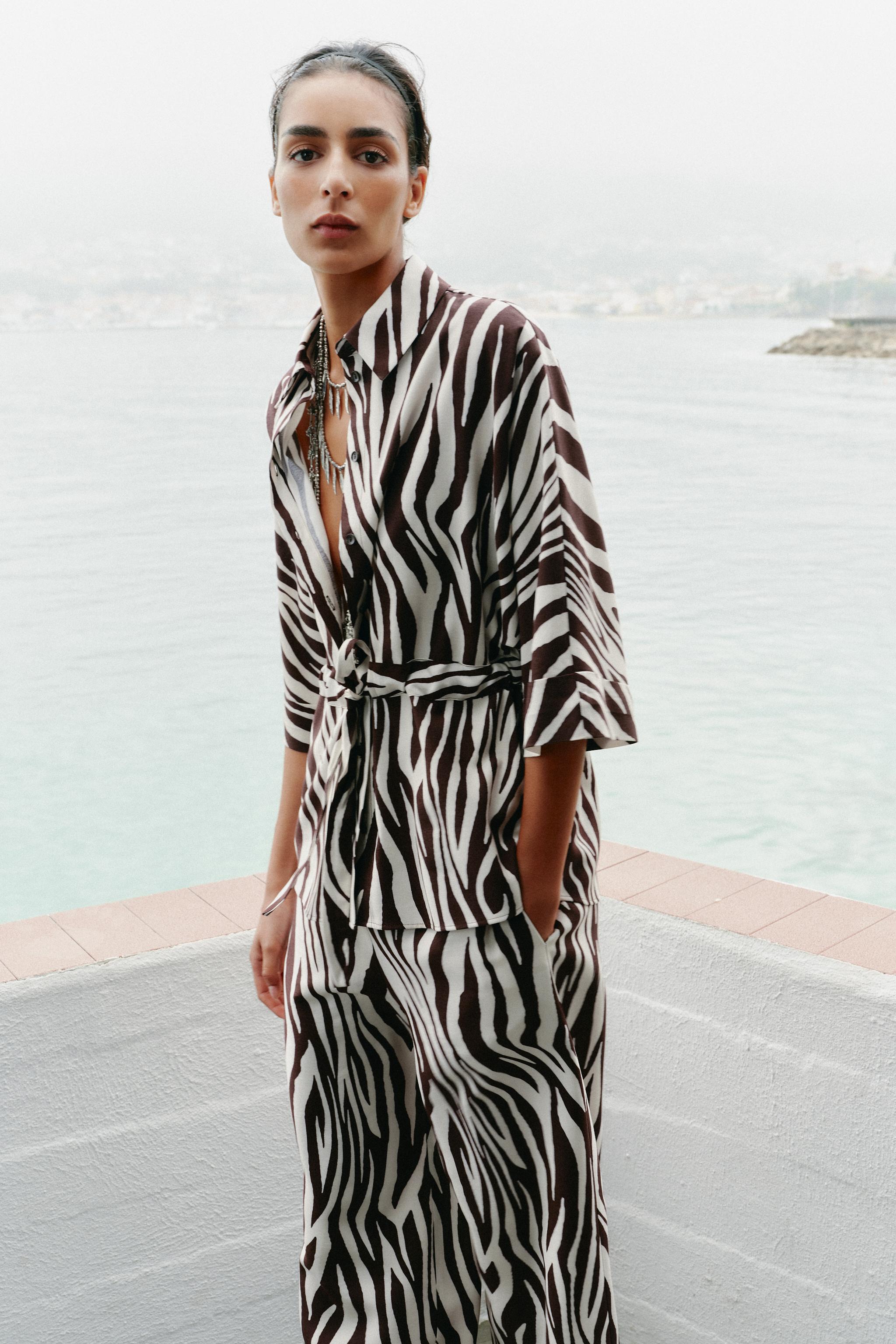 CHEMISE SAFARI À IMPRIMÉ ANIMALIER