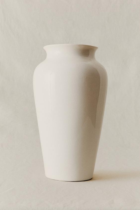 VASE DÉCORATIF HAUT EN CÉRAMIQUE - Blanc de Zara - Image 4