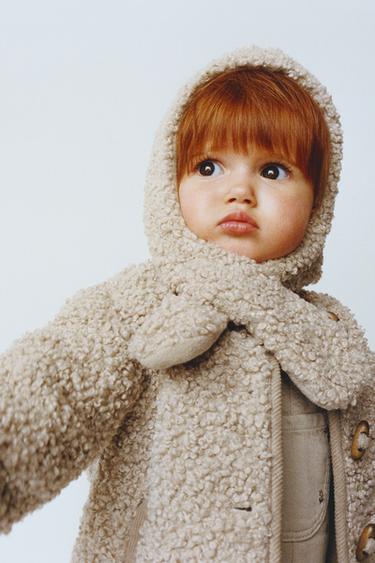 FAUX SHEARLING TOGGLE JACKET - Beige by Zara