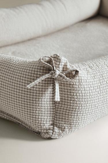 GINGHAM BABY NEST - Grey by Zara - Image 2