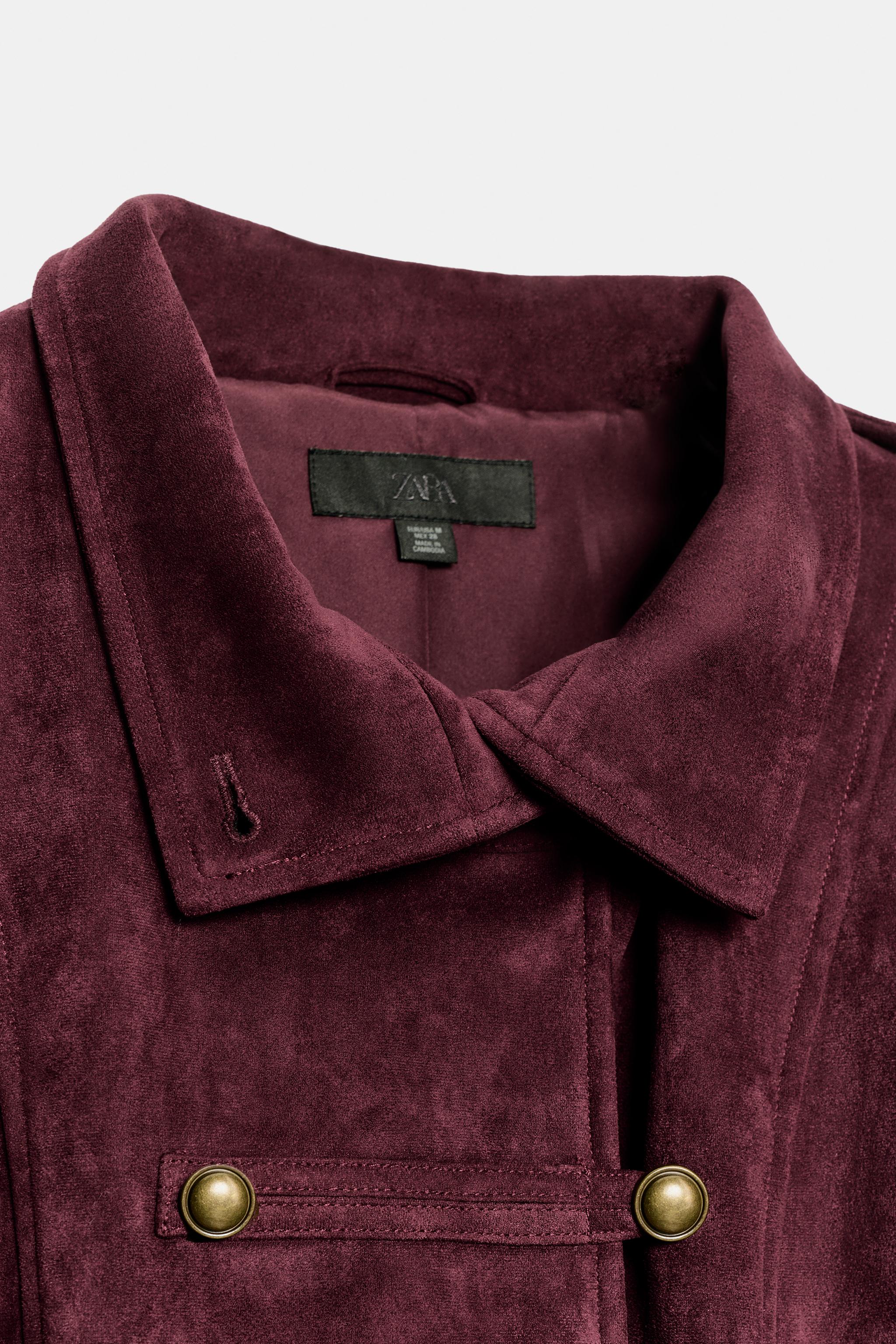 BLOUSON À BRANDEBOURGS EFFET DAIM