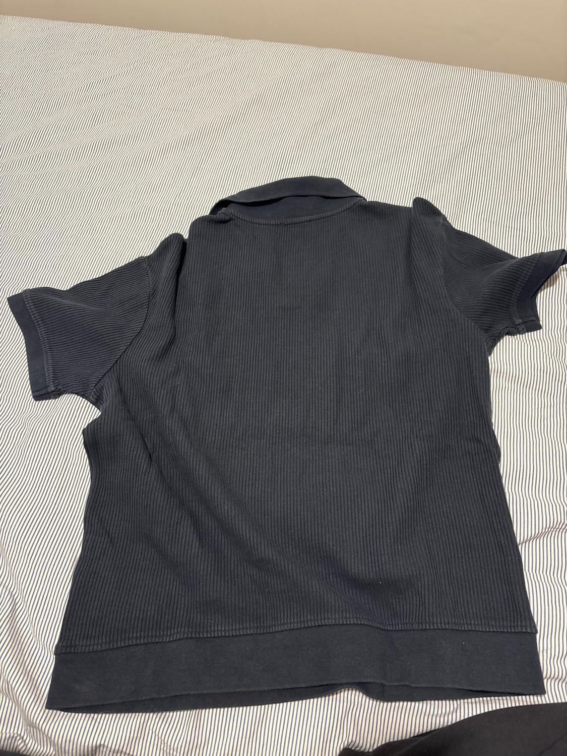 TEXTURED POLO SHIRT WITH RIBBED TRIMS - Image 2