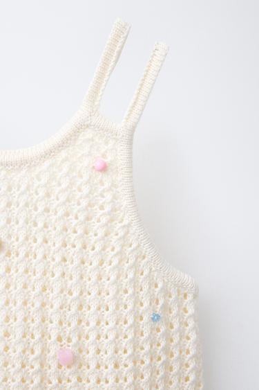 TOP EN MAILLE FANTAISIE - Écru de Zara - Image 2