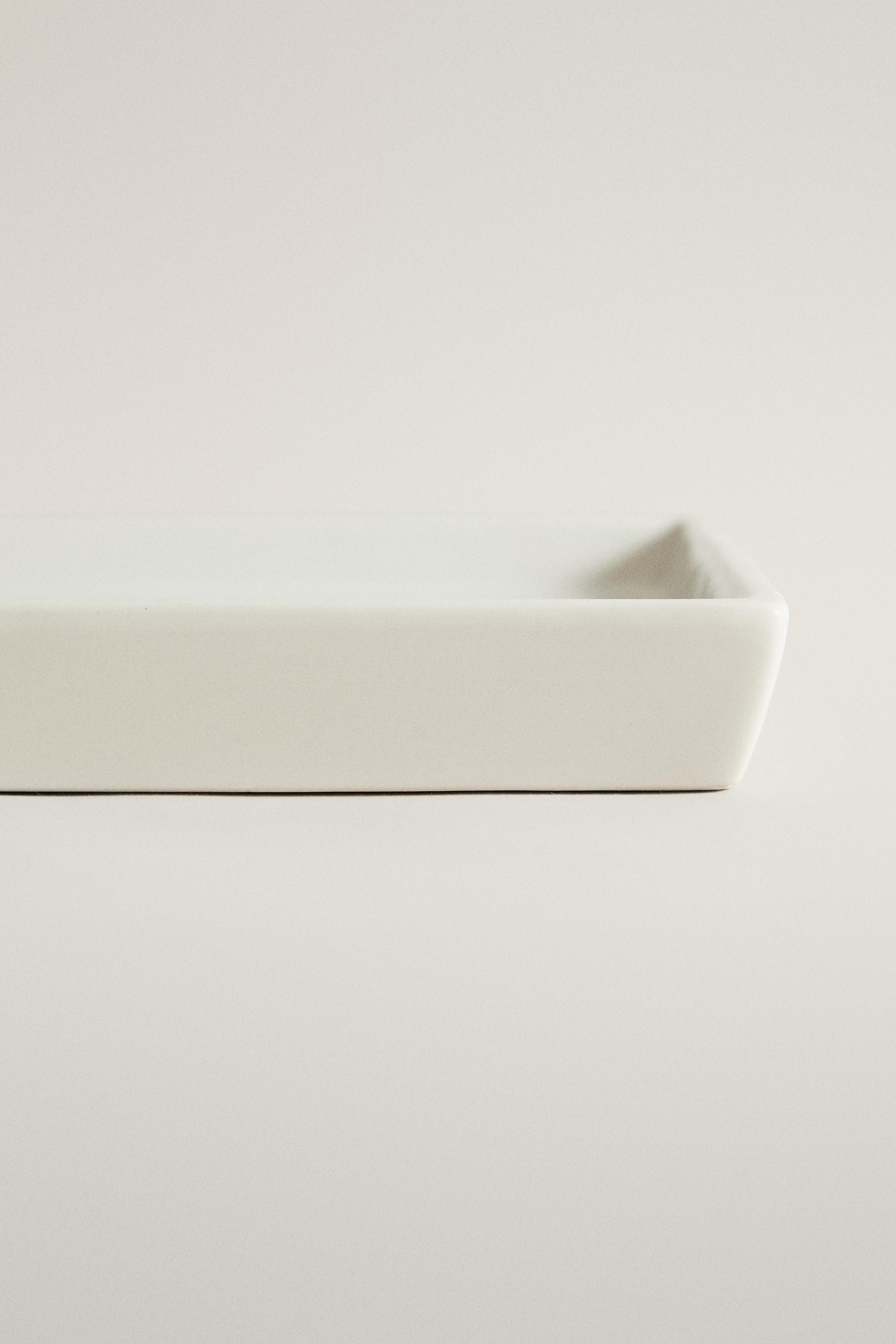 WHITE EARTHENWARE BATHROOM TRAY - White | ZARA United States