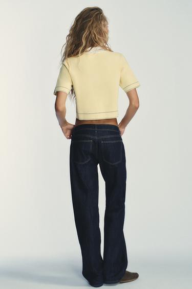 STITCH DETAIL KNIT POLO CARDIGAN - only one by Zara - Image 3