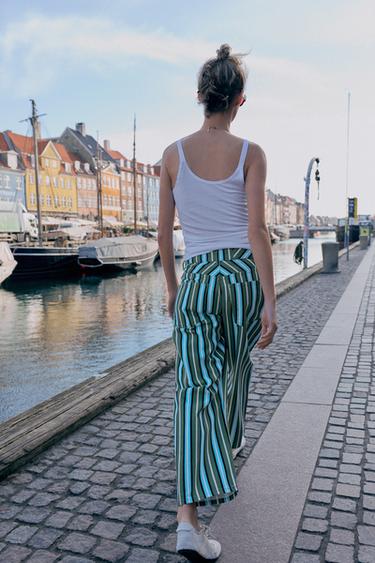 Z1975 BARREL STRIPED JEANS - striped by Zara - Image 4