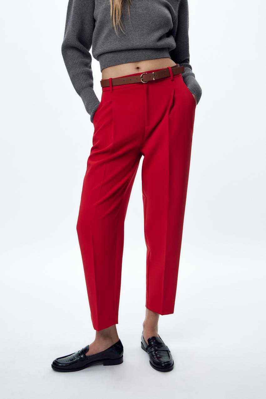 Pantalones de Mujer Zara Courino Pantalones Cintura Alta Deng Xun