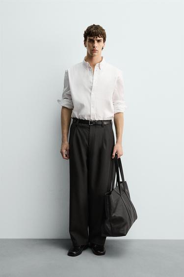 REGULAR FIT TEXTURED SHIRT - White by Zara