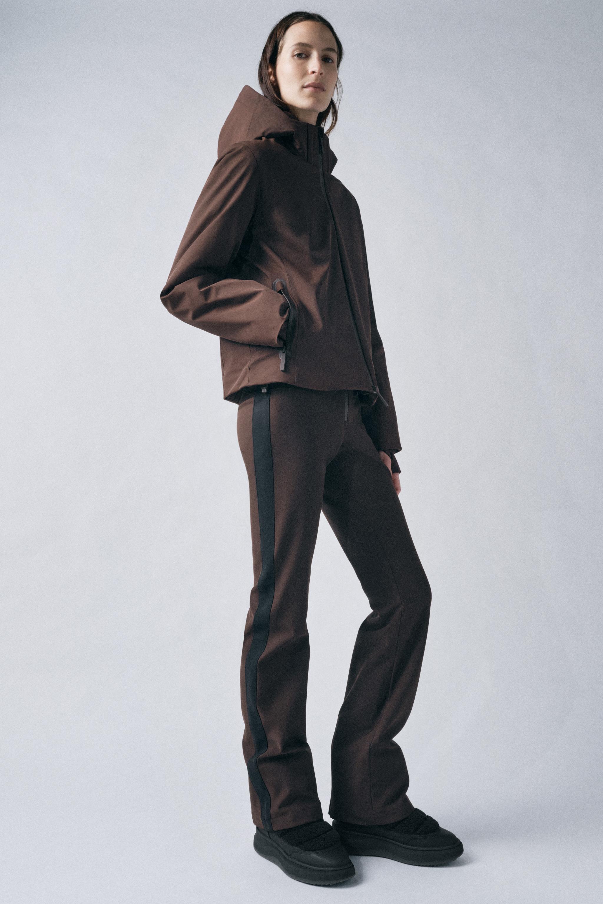 Gabardina ZARA Impermeable Ajustada Mujer Marrón Colección Mujer