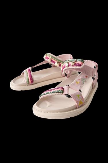 CASUAL DETAIL SANDALS - Pink by Zara
