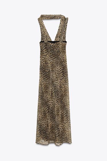 ANIMAL PRINT FOULARD DRESS - Leopard by Zara - Image 7