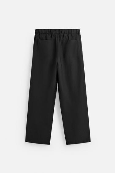 LYOCELL BLEND TROUSERS - Black by Zara - Image 7