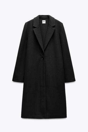 MANTEAU SOFT BOUTON - Noir de Zara - Image 3