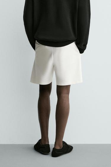 COMFORT TEXTURED BERMUDA SHORTS - Oyster-white by Zara - Image 2