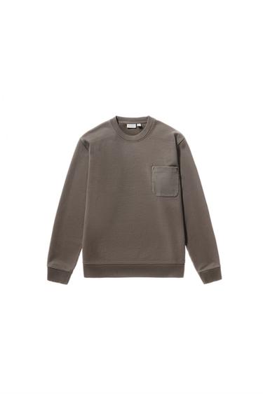 CREW-NECK-SWEATSHIRT MIT TASCHE - Erdton von Zara