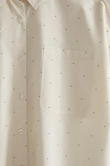 CHEMISE À POIS - Blanc cassé de Zara - Image 2