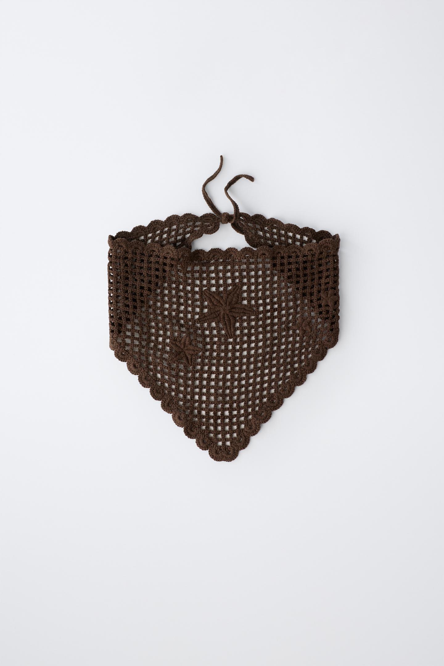 Детские аксессуары для волос Zara Star Crochet Headband, цвет: Коричневый — фото 1