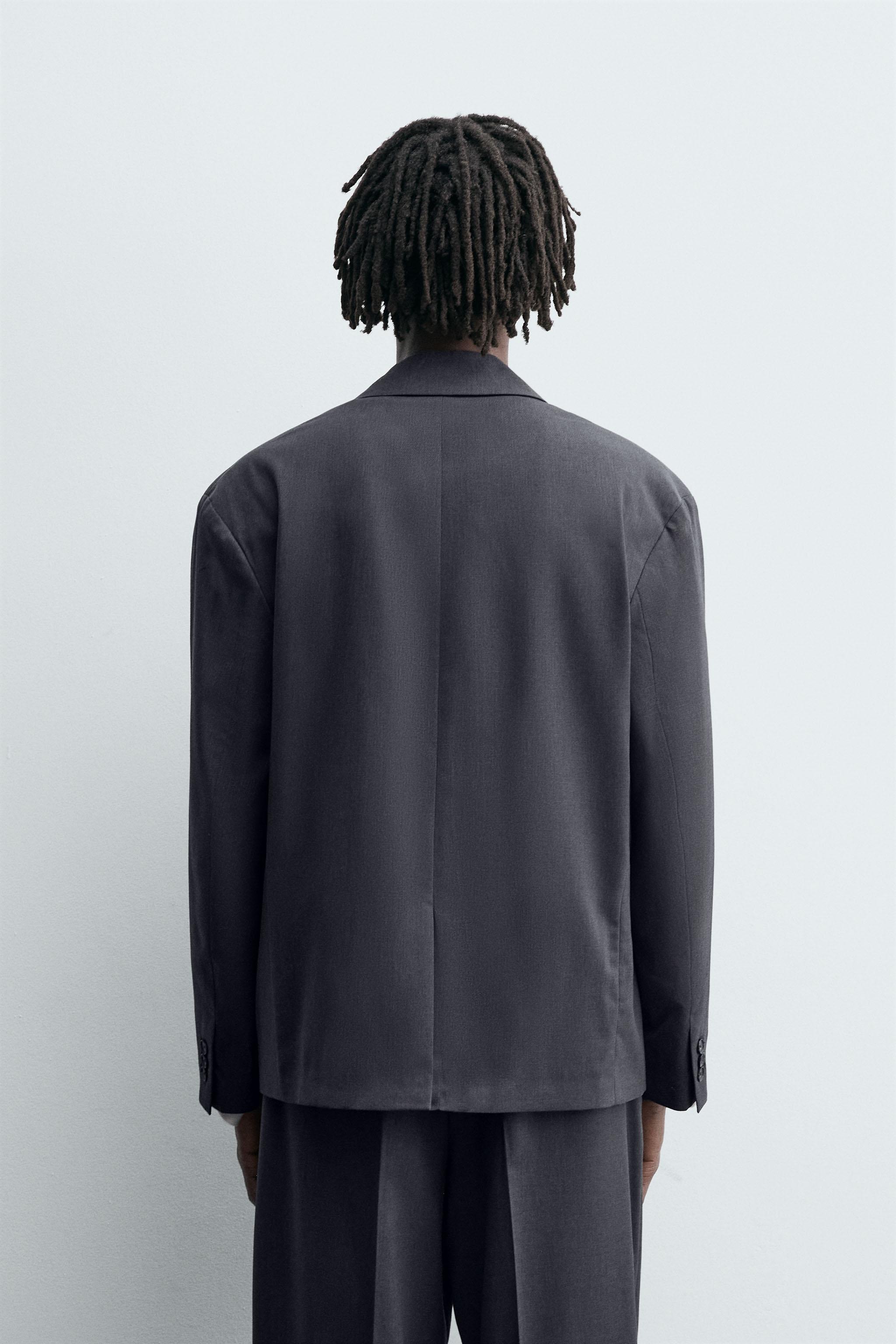 ダブルブレストスーツブレザー - カーボングレー | ZARA Japan