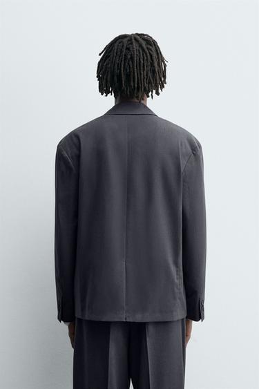 VESTE DE COSTUME CROISÉE - Gris anthracite de Zara - Image 2