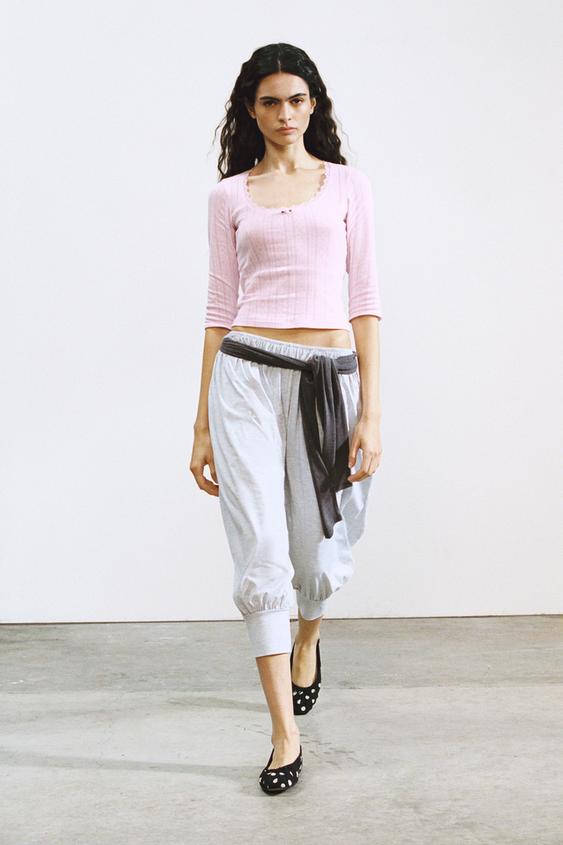 CROPPED BALLOON PANTS