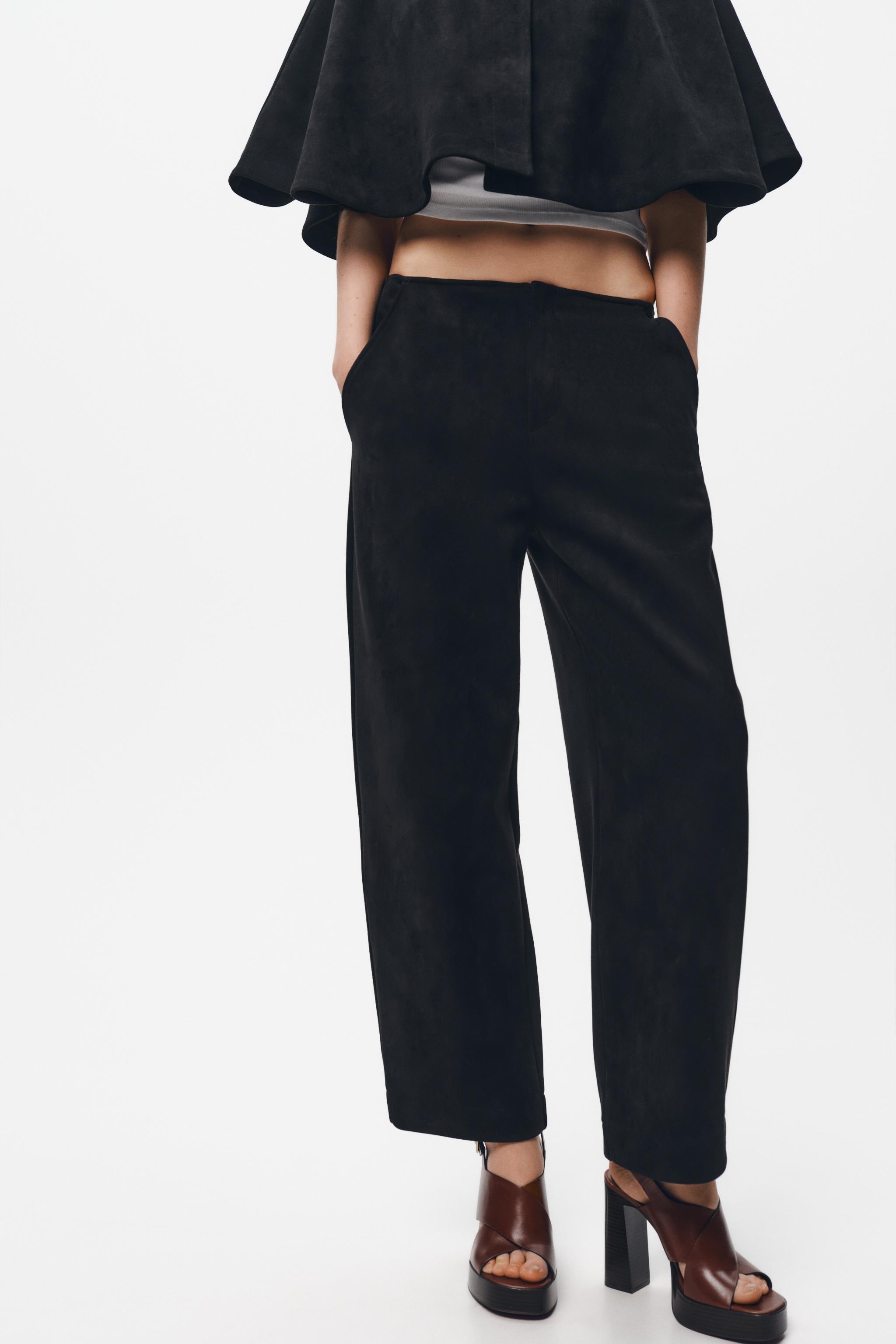 スエード風パンツ - ブラック | ZARA Japan / 日本