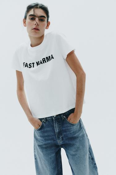 SLOGAN T-SHIRT - White by Zara