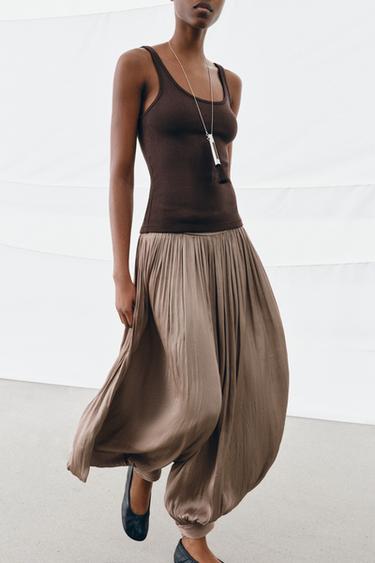 VEST TOP - Brown by Zara