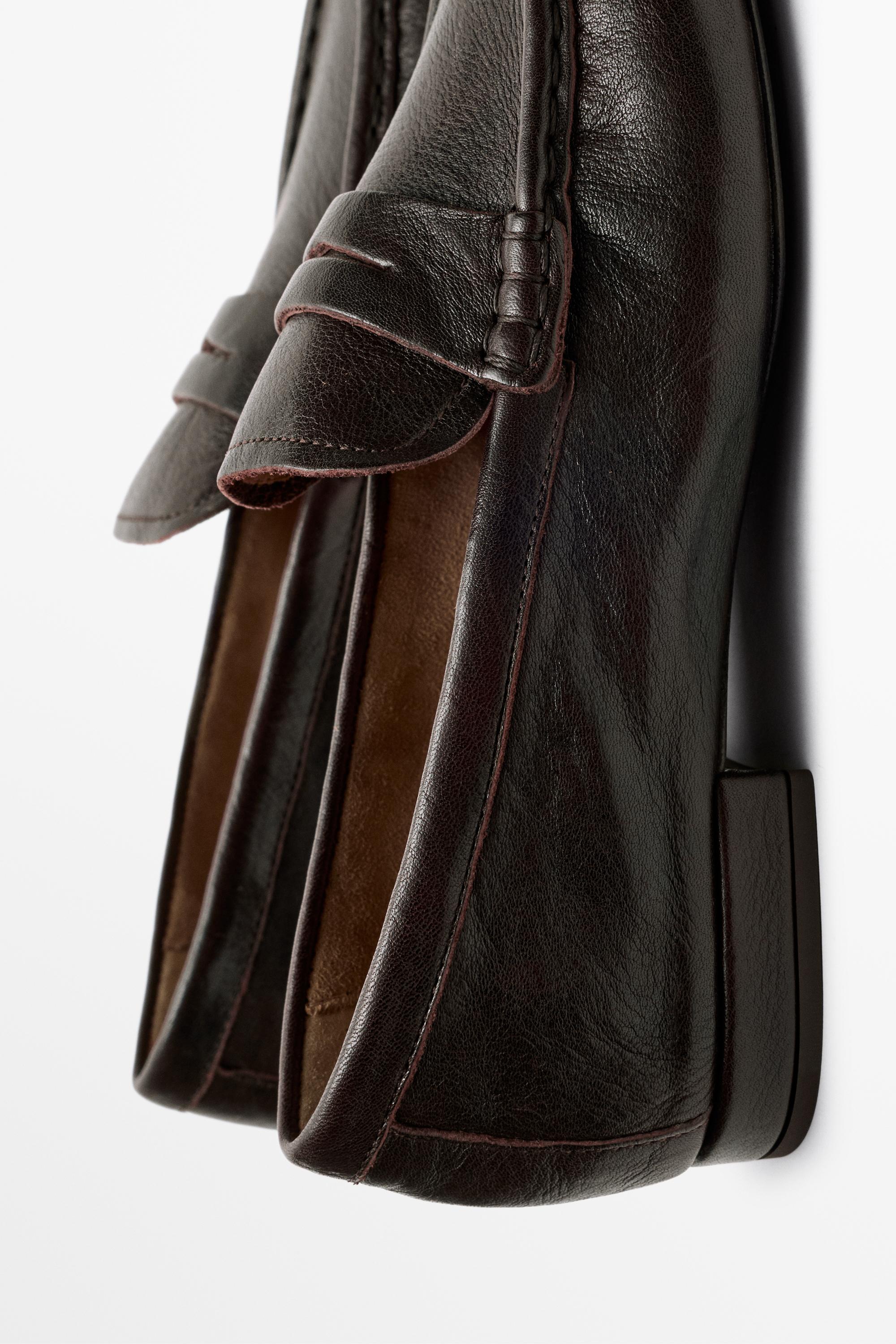 Mocassin penny loafer en cuir souple