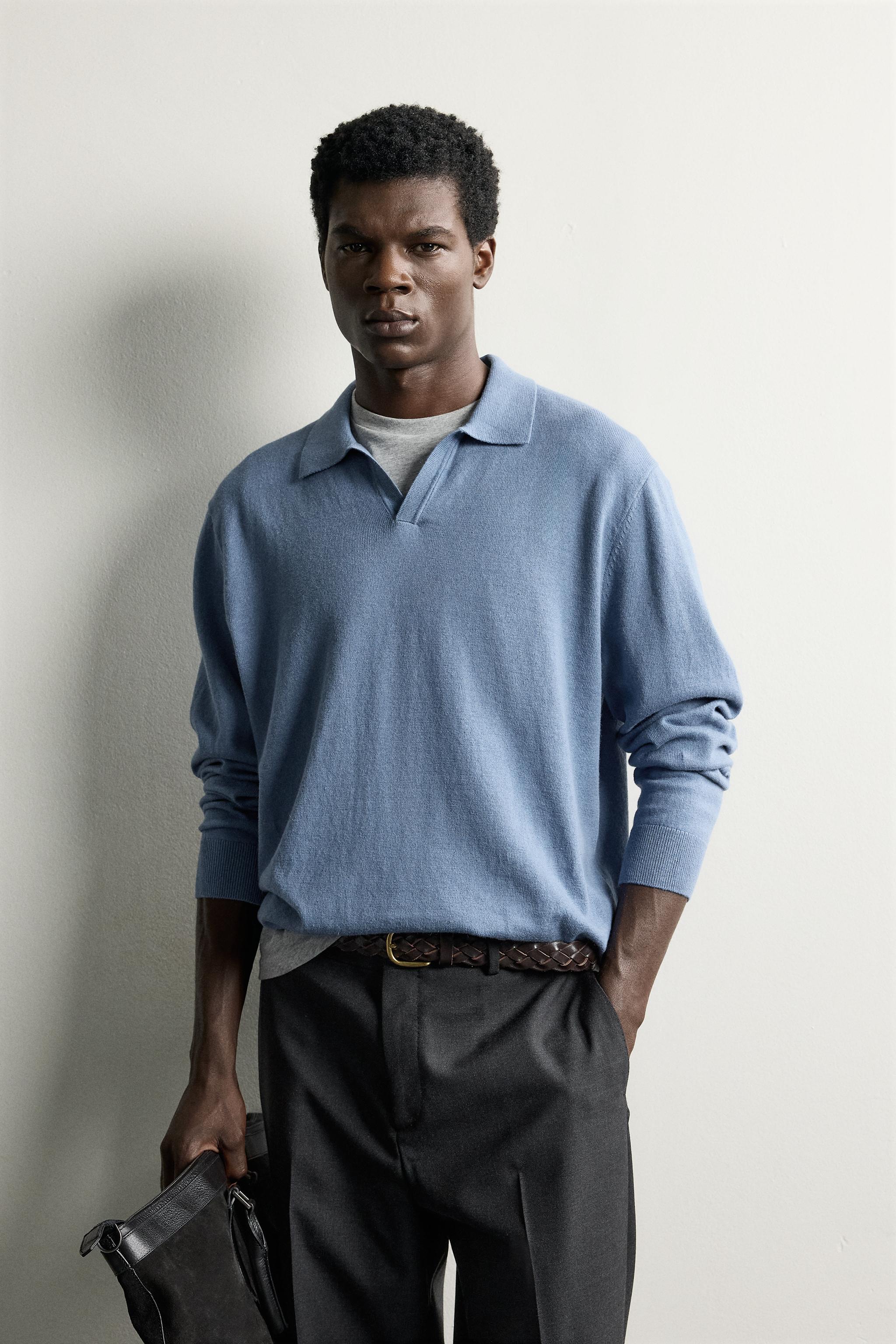 COTTON-BLEND REGULAR FIT KNIT POLO