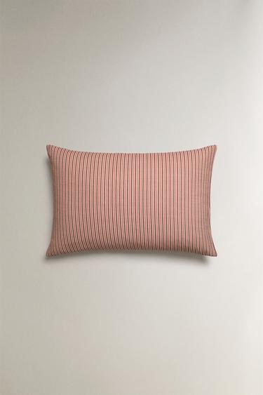 STRIPED CUSHION COVER - Pink by Zara - Image 0