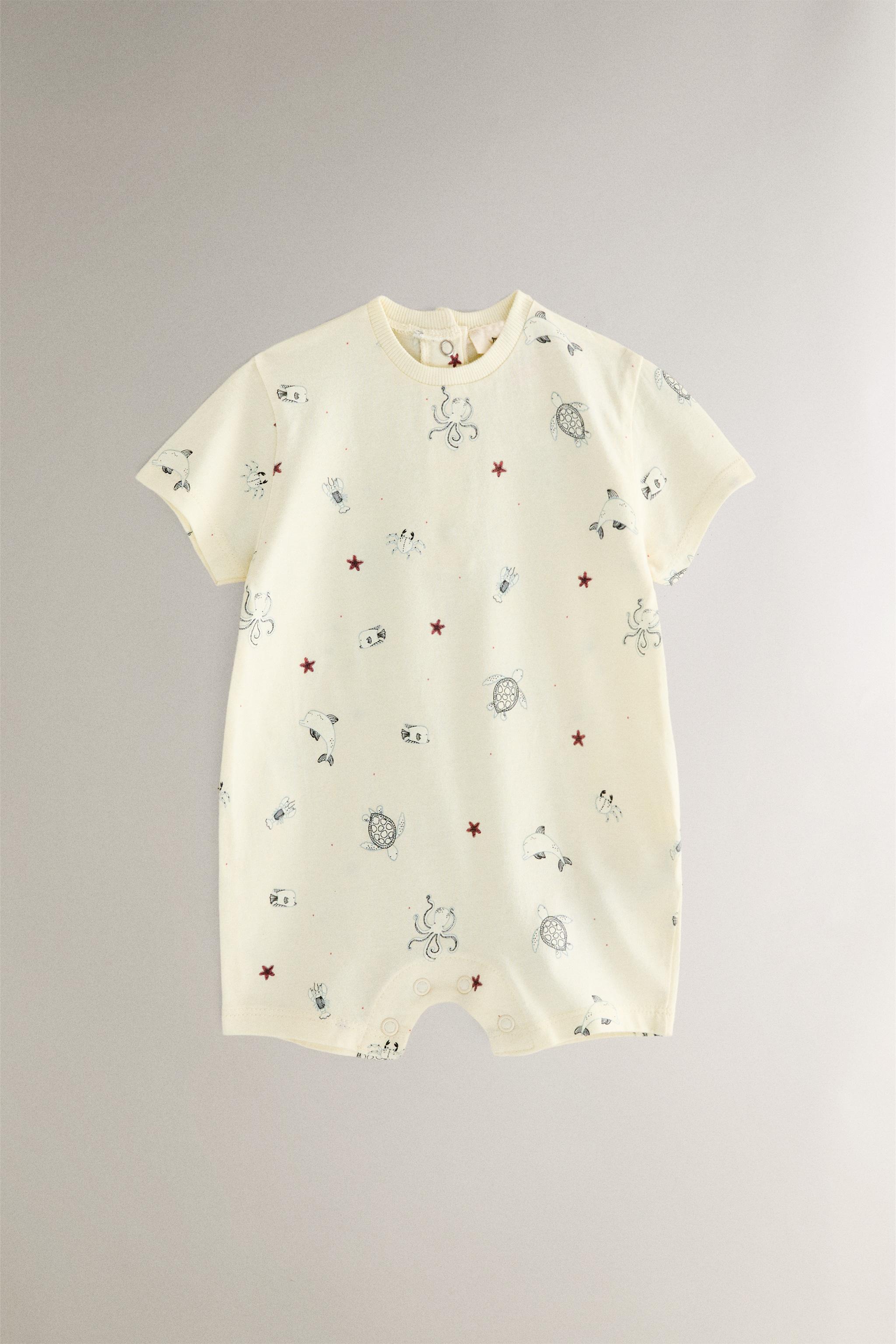 ひむろんページ マリーン柄ベビーロンパース - ライトライム | ZARA Japan / 日本