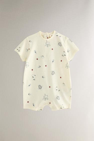 GRENOUILLÈRE BÉBÉ IMPRIMÉ MARIN - Citron vert clair de Zara - Image 0