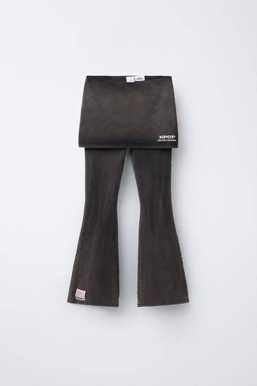 KPOP DEMON HUNTERS™ NETFLIX © FLARE TROUSERS WITH SKIRT - Anthracite grey by Zara