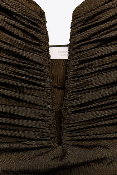 BODY EN POLYAMIDE AVEC ÉPAULES DÉCOUVERTES - Marron de Zara - Image 6