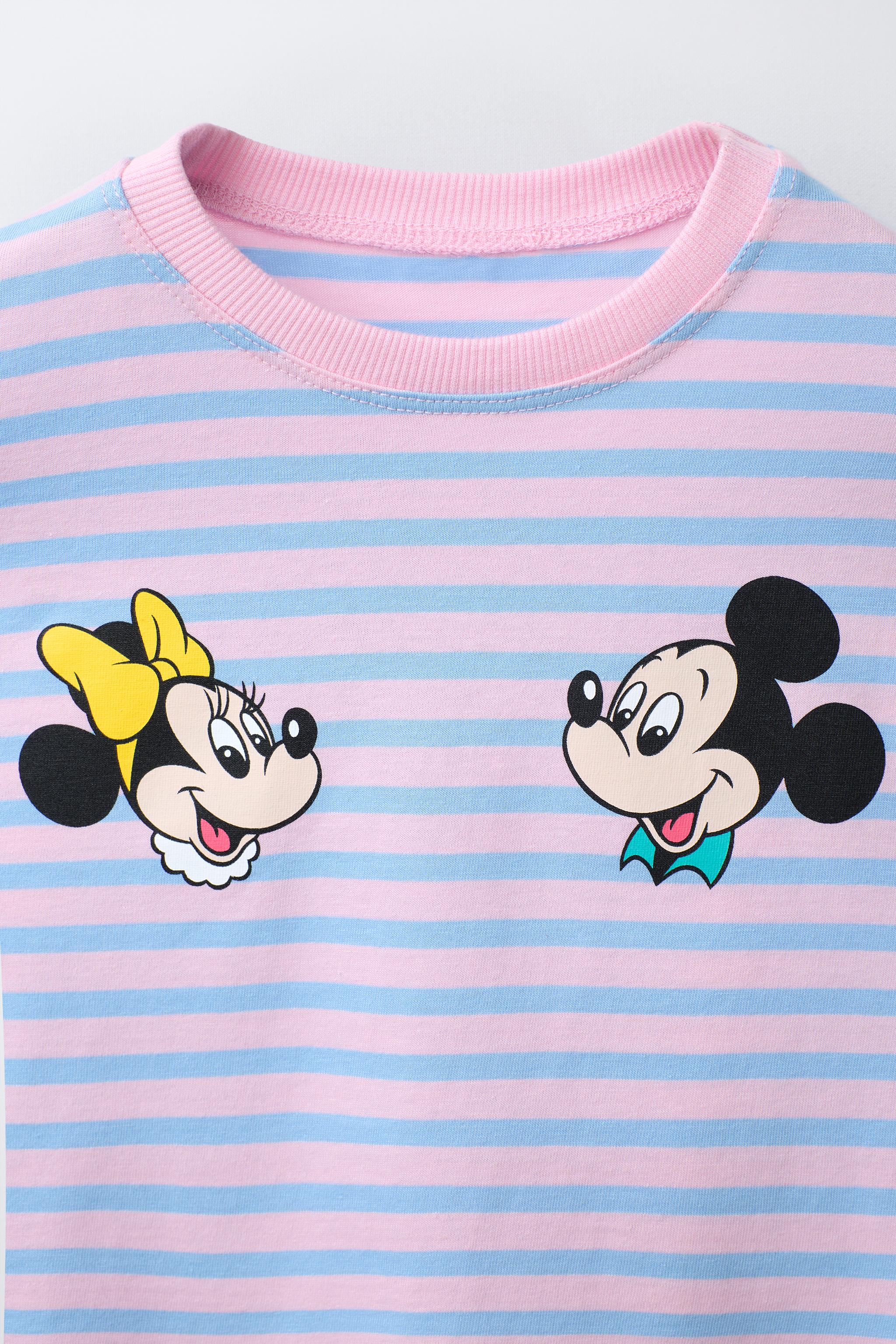 T-SHIRT RAYURES MICKEY & MINNIE MOUSE © DISNEY