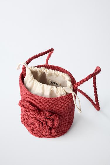SAC BANDOULIÈRE CROCHET FLEUR - Rouge de Zara - Image 3