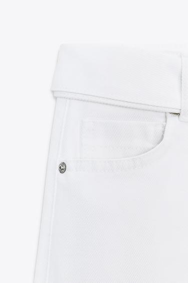 JEAN Z1975 WIDE LEG TAILLE HAUTE CEINTURE - Blanc de Zara - Image 9