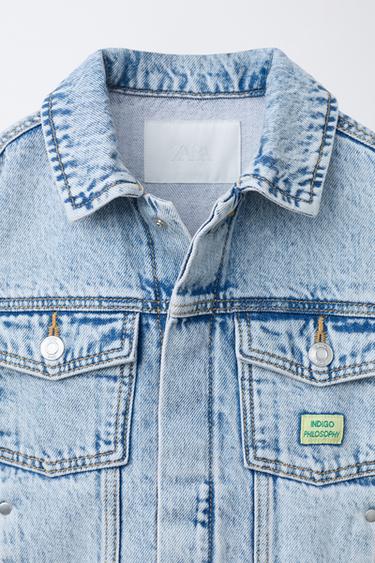 LABEL DENIM JACKET - Light blue by Zara - Image 2