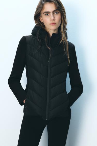 CONTRAST PUFFER JACKET - Black by Zara