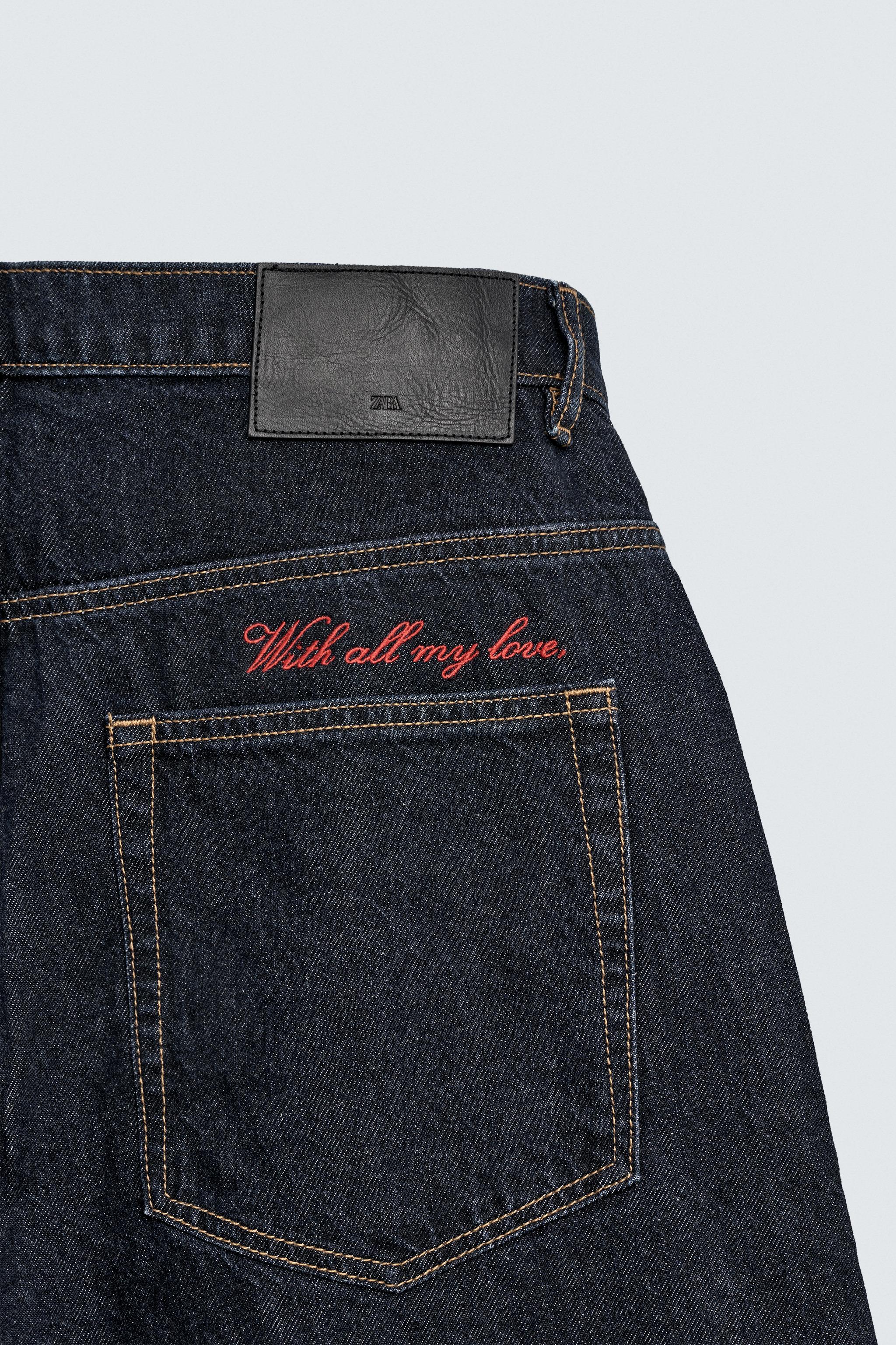 JEANS BALLOON FIT BRODERIE CUPIDON