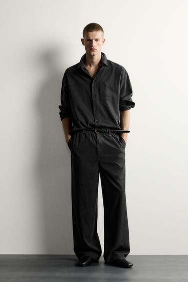 リラックスフィット フルイドパンツダークグレーZaraのリラックスフィット フルイドパンツ - ダークグレー 