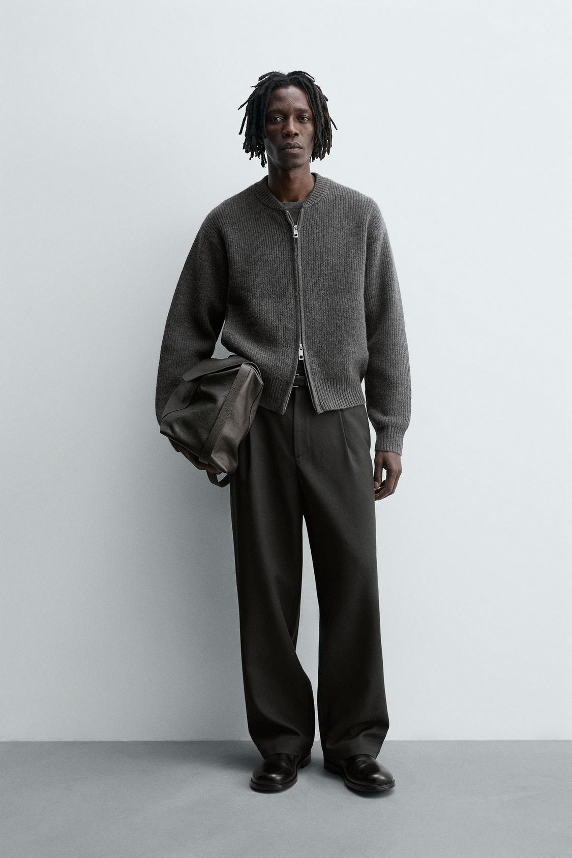 ВЯЗАНАЯ КУРТКА-БОМБЕР ZARA