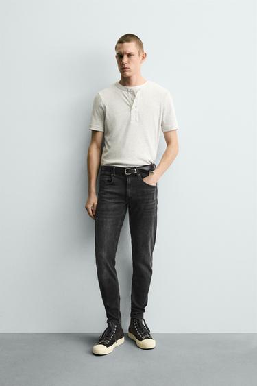ZARA ザラ バルーンフィットデニム ジーンズ ブラック メンズ USA28 