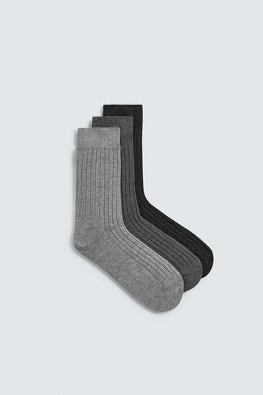 CALCETINES CANALÉ PACK 3 - Gris de Zara