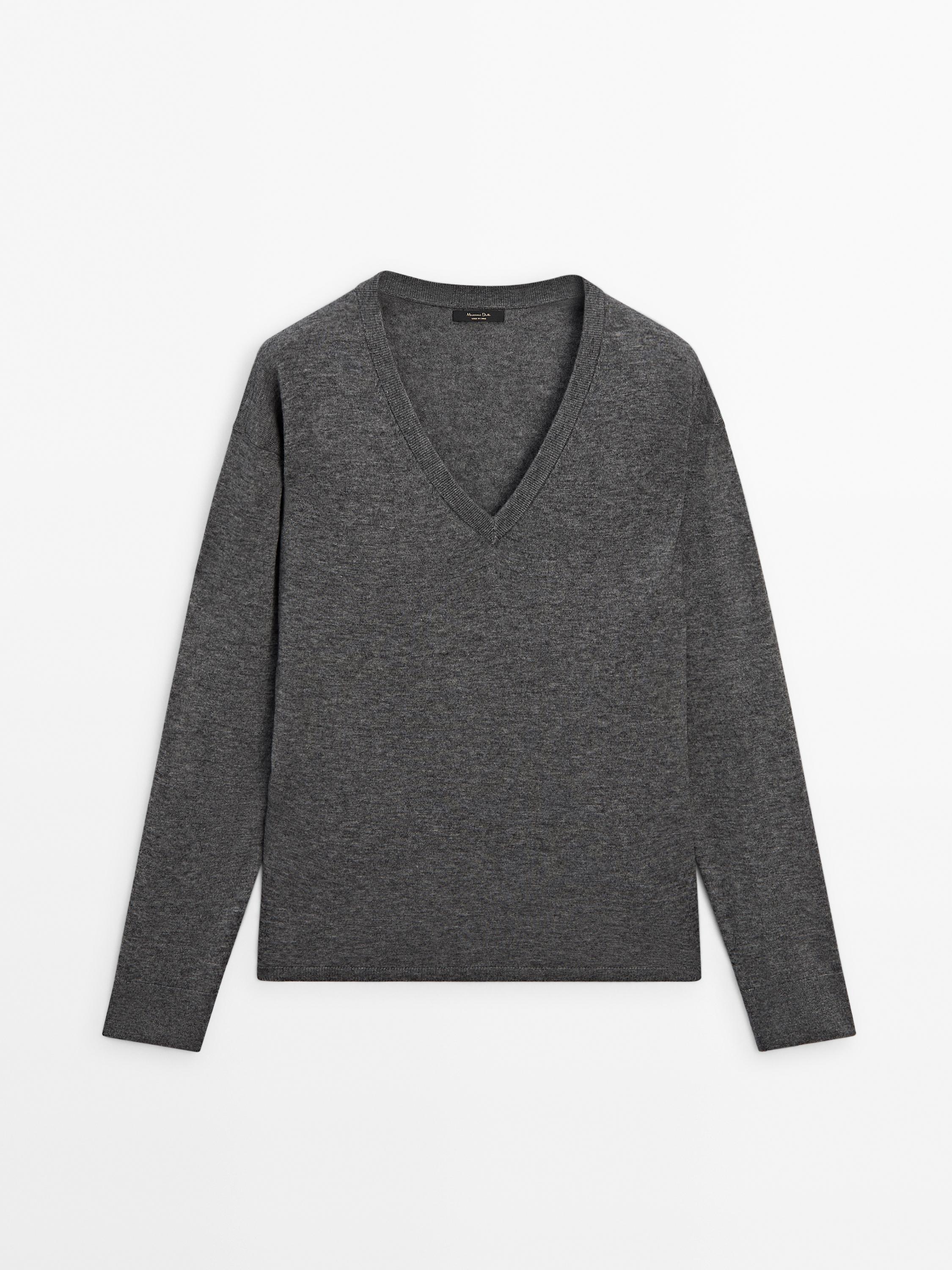 Zara v neck sweater hotsell