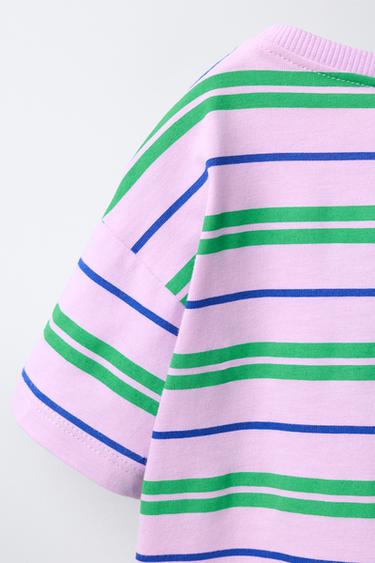 STRIPED T-SHIRT - Mauve by Zara - Image 3