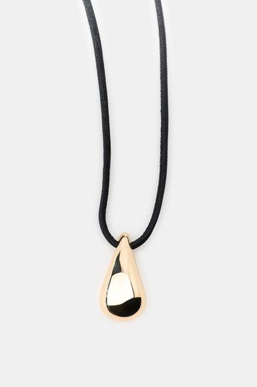 COLLIER LACET CUIR LARME - Noir de Zara - Image 1