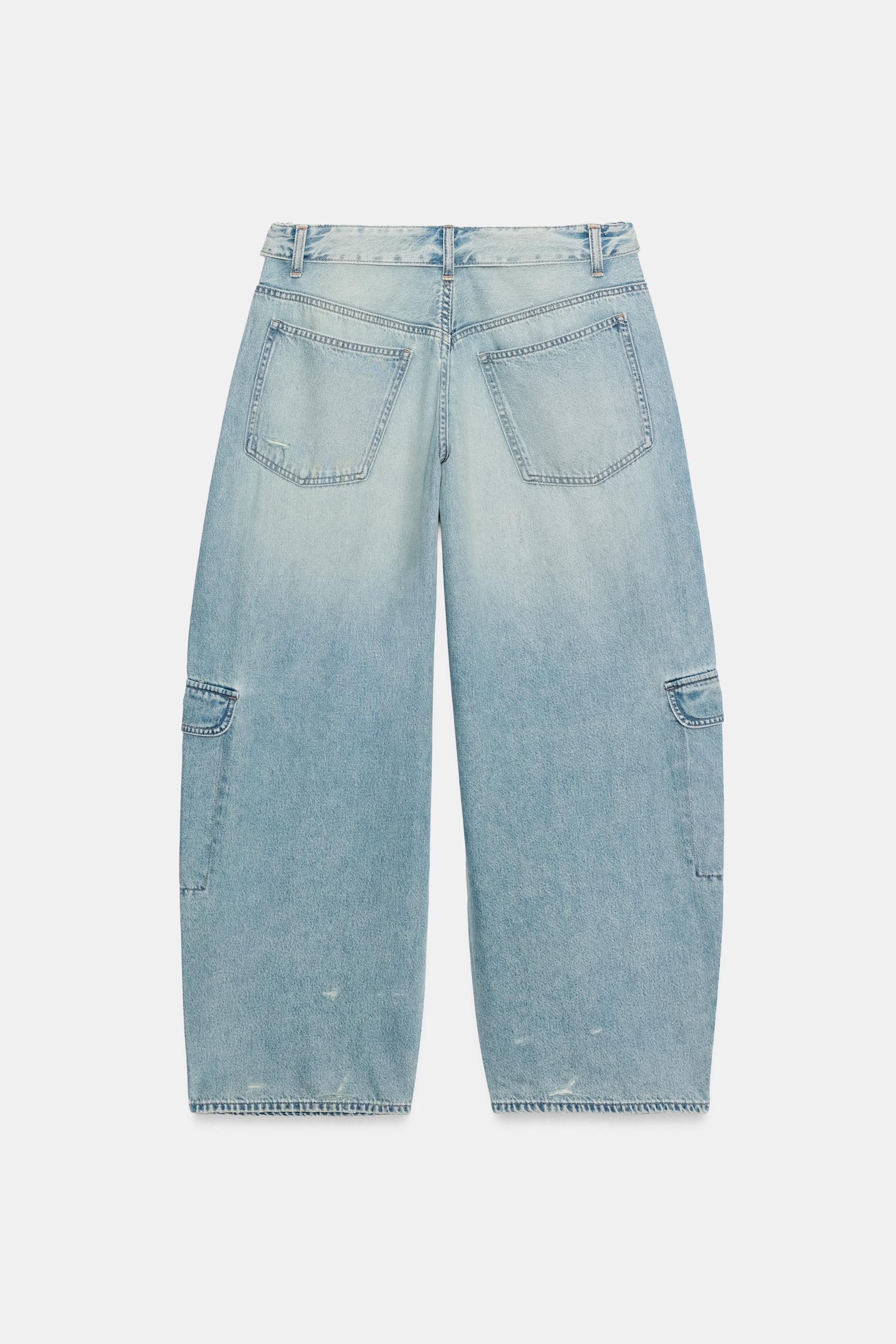 JEANS TRF CARGO BALLOON CINTURILLA VUELTA TIRO MEDIO