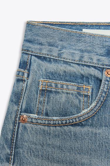 JEAN TRF À JAMBES LARGES TAILLE HAUTE LONGUEUR CHEVILLE - Bleu de Zara - Image 8