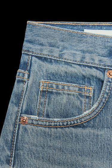 TRF WIDE-LEG HIGH-WAIST FULL LENGTH JEANS - Blue by Zara